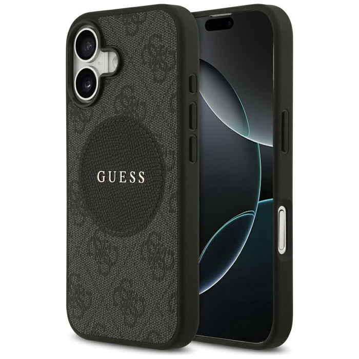 Калъф Guess 4G Circle Classic Logo MagSafe за iPhone 17 - черен
