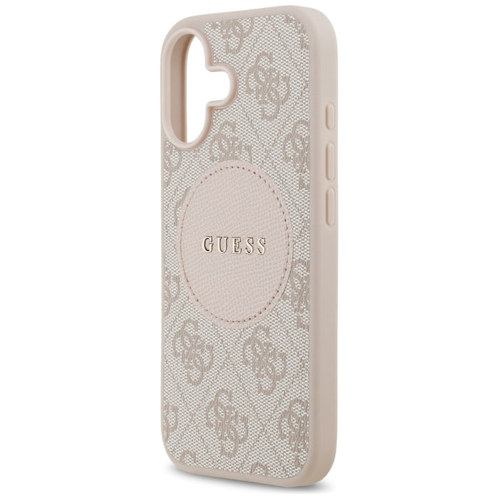 Калъф Guess 4G Circle Classic Logo MagSafe за iPhone 17 - розов