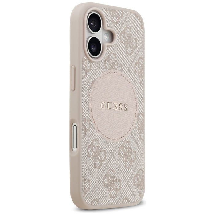 Калъф Guess 4G Circle Classic Logo MagSafe за iPhone 17 - розов