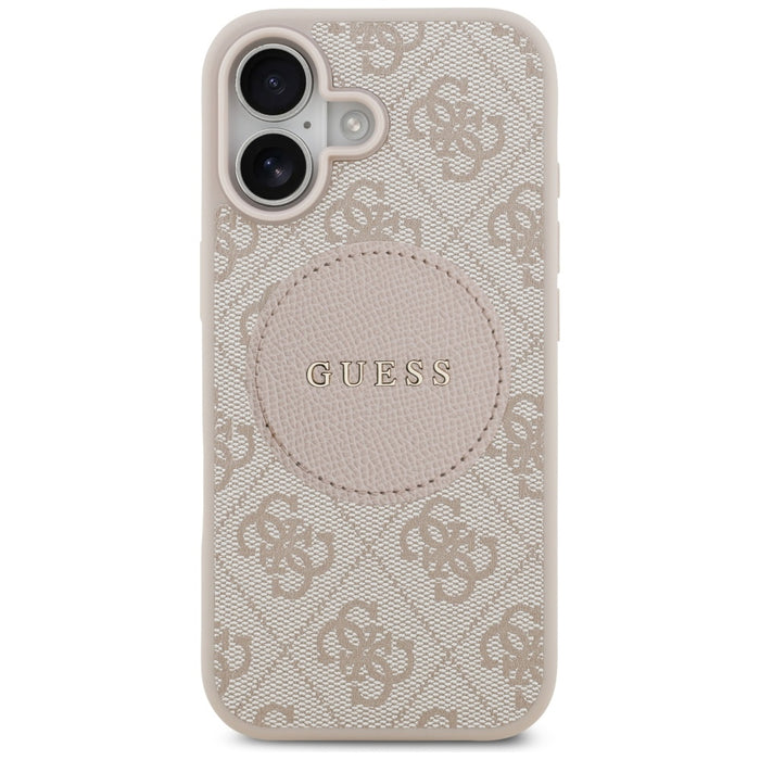 Калъф Guess 4G Circle Classic Logo MagSafe за iPhone 17 - розов