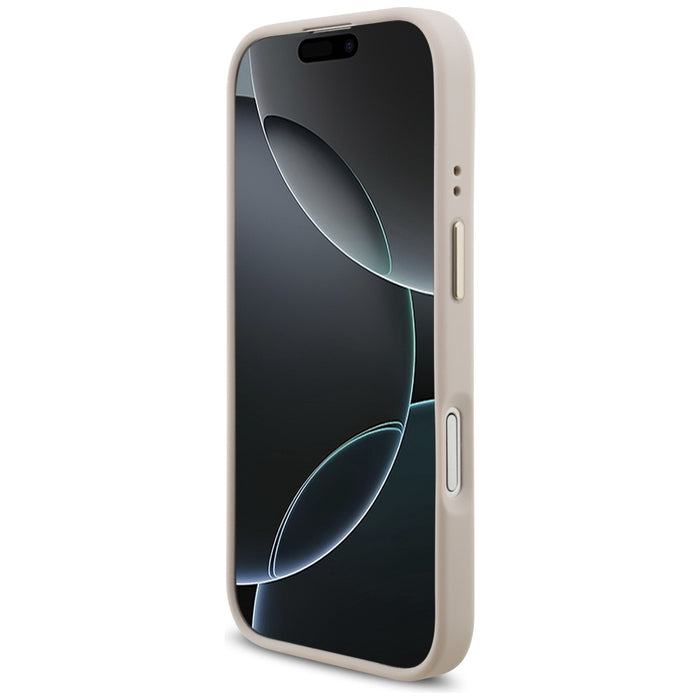 Калъф MagSafe с лого Guess 4G Strass за iPhone 17 - розов