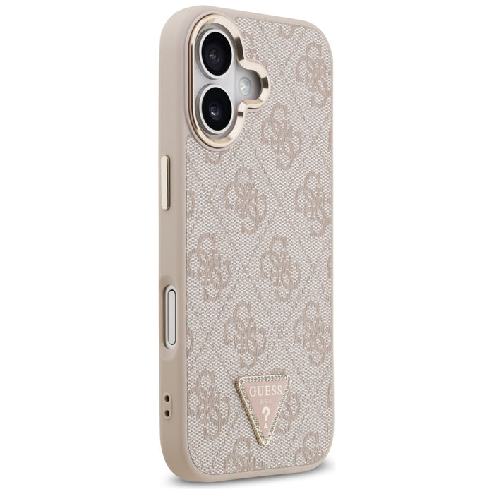 Guess 4G Triangle Logo MagSafe Case за iPhone 17 - розово злато