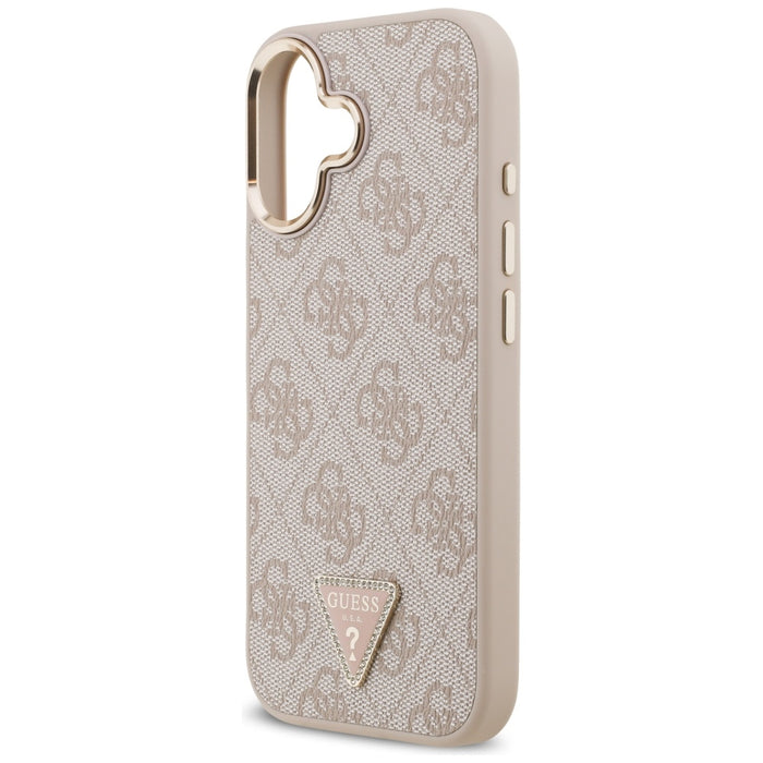 Guess 4G Triangle Logo MagSafe Case за iPhone 17 - розово злато