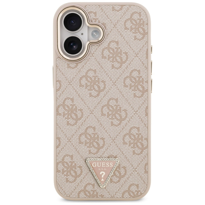 Guess 4G Triangle Logo MagSafe Case за iPhone 17 - розово злато