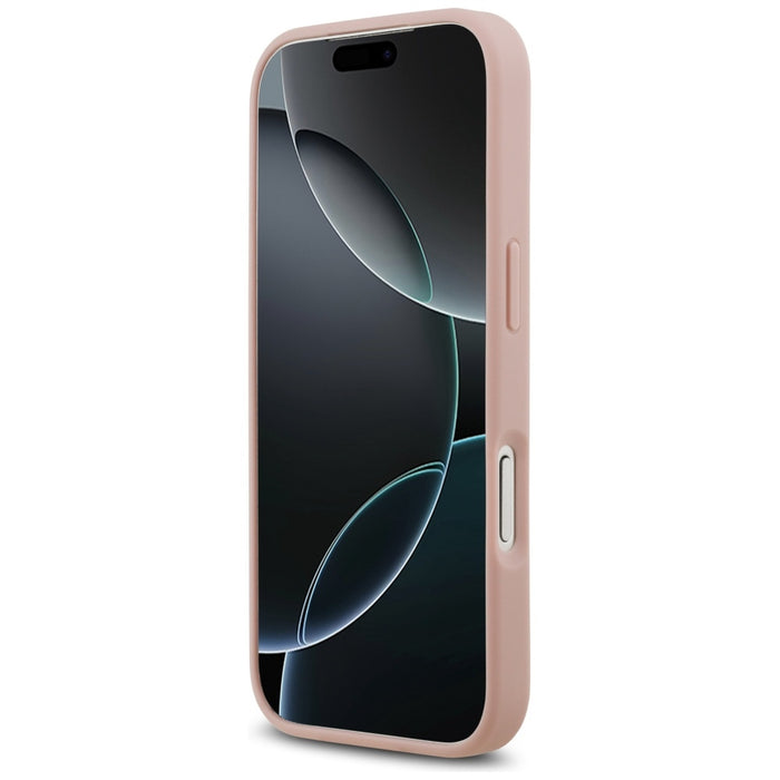 Калъф Guess Rhinestone Triangle Logo iPhone 17 Pro - розов