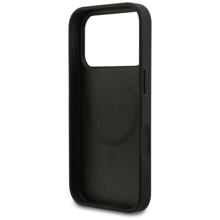 Калъф Guess Saffiano Classic Logo MagSafe за iPhone 17 Pro - черен