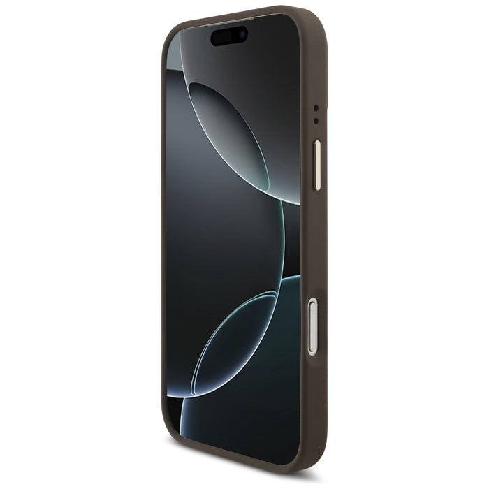 Калъф Guess 4G с портфейл Magsafe за iPhone 17 Pro Max - кафяв