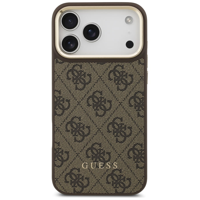Калъф Guess 4G с портфейл Magsafe за iPhone 17 Pro Max - кафяв