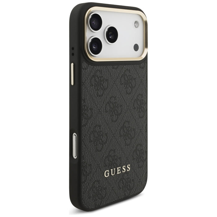 Калъф Guess 4G с портфейл Magsafe за iPhone 17 Pro Max - черен