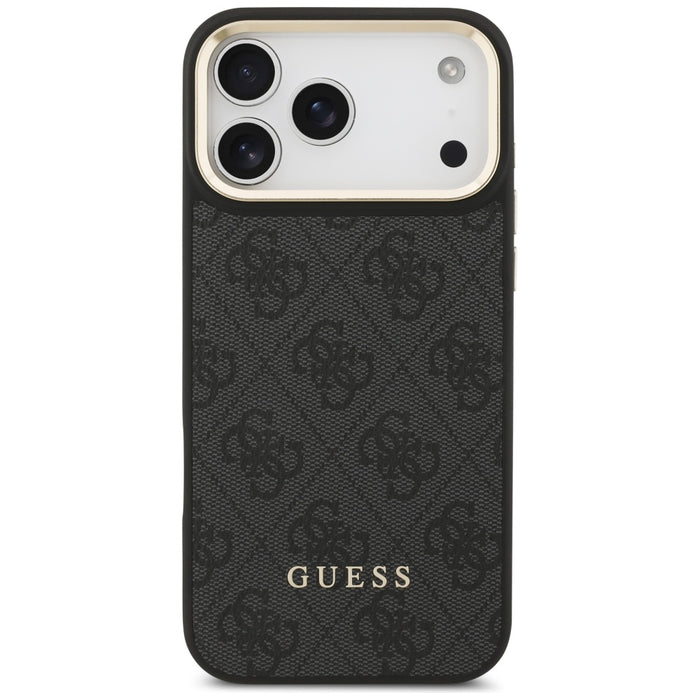 Калъф Guess 4G с портфейл Magsafe за iPhone 17 Pro Max - черен