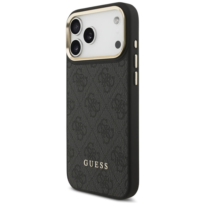 Калъф Guess 4G с портфейл Magsafe за iPhone 17 Pro Max - черен