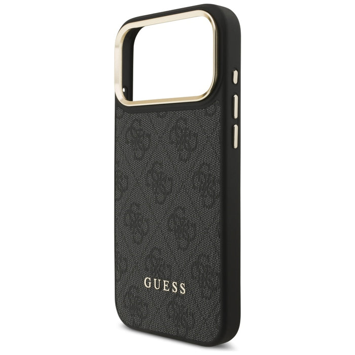 Калъф Guess 4G с портфейл Magsafe за iPhone 17 Pro Max - черен