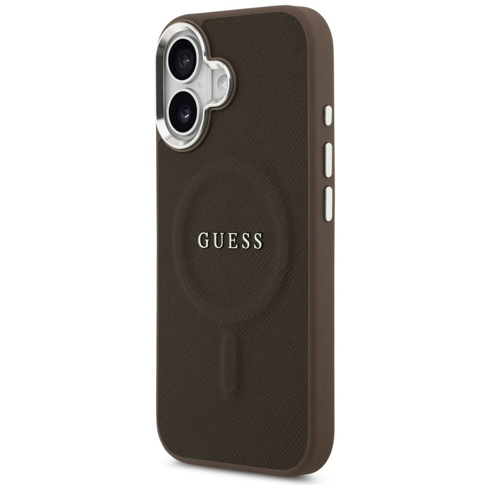 Калъф Guess Classic Logo MagSafe за iPhone 17 - кафяв