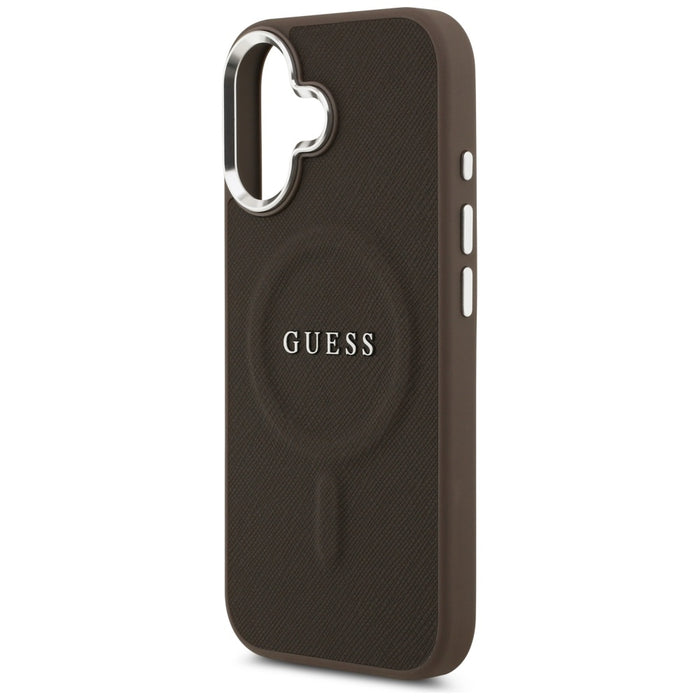 Калъф Guess Classic Logo MagSafe за iPhone 17 - кафяв