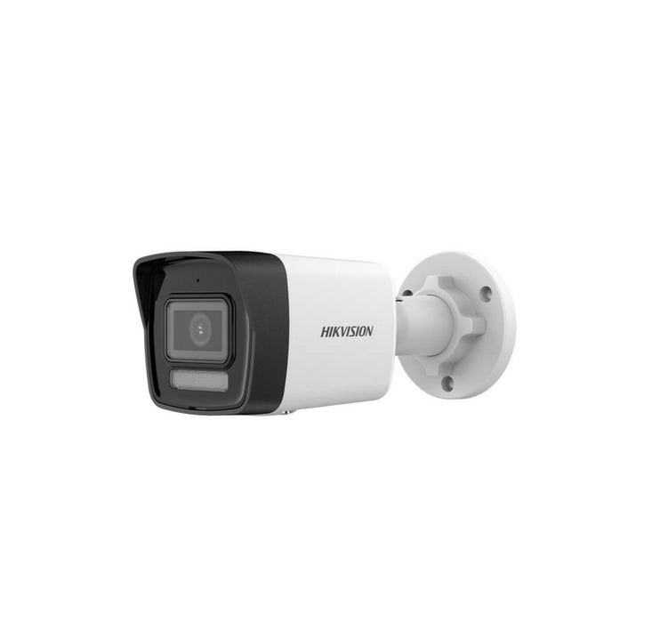 HikVision 4 MP Smart Hybrid Light Fixed Bullet Network Camera, 4 mm, F1.6, IR, Бяла светлина до 30m, H.265+, IP67, вграден микрофон, 12Vdc/PoE 6.5W