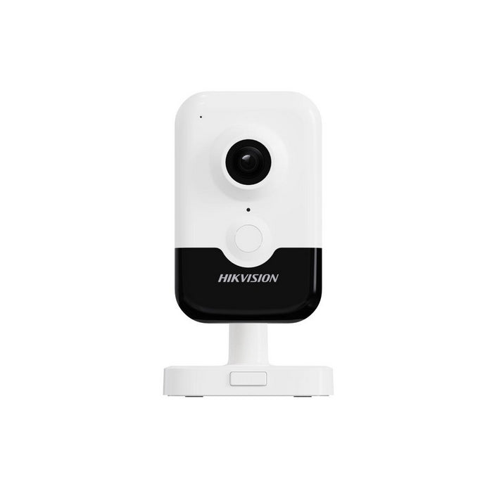 HikVision 4 MP Indoor Audio Fixed Human Body Detection Cube Network Camera, 2.8 mm, F1.6, IR до 10m, H.265+, Digital WDR, вграден микрофон, вграден високоговорител, вграден слот за карта с памет (до 512 GB), 12Vdc/PoE 4.56W