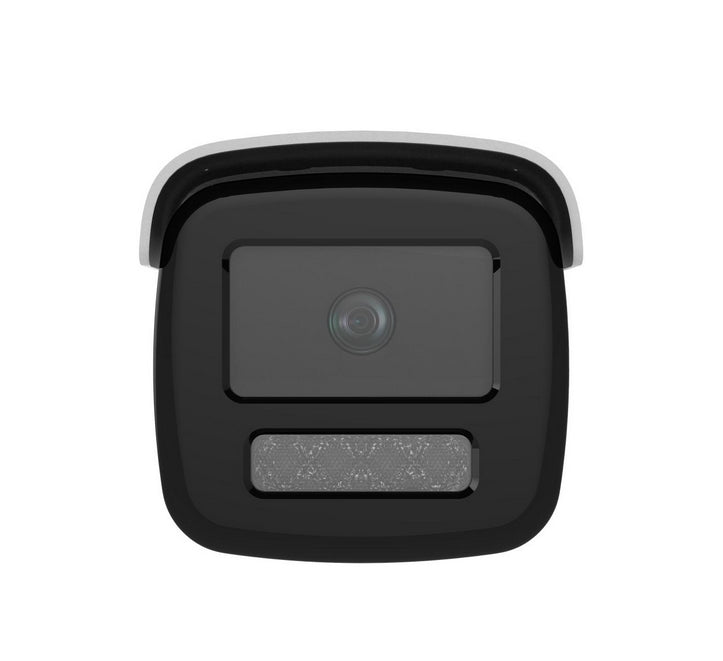 HikVision 4 MP Smart Hybrid Light with ColorVu Fixed Bullet Network Camera, 4 mm, F1, IR, Бяла светлина до 60m, H.265+, IP67, 130 dB WDR, вграден микрофон, вграден високоговорител, вграден слот за карта с памет (до 512 GB), 12Vdc/PoE 12.5W