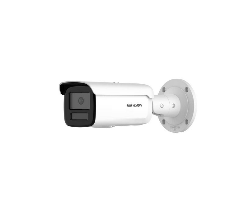 HikVision 4 MP Smart Hybrid Light with ColorVu Fixed Bullet Network Camera, 4 mm, F1.0, IR, Бяла светлина до 60m, H.265+, IP67, вграден слот за карта с памет (до 512GB), 12Vdc/PoE 9 W