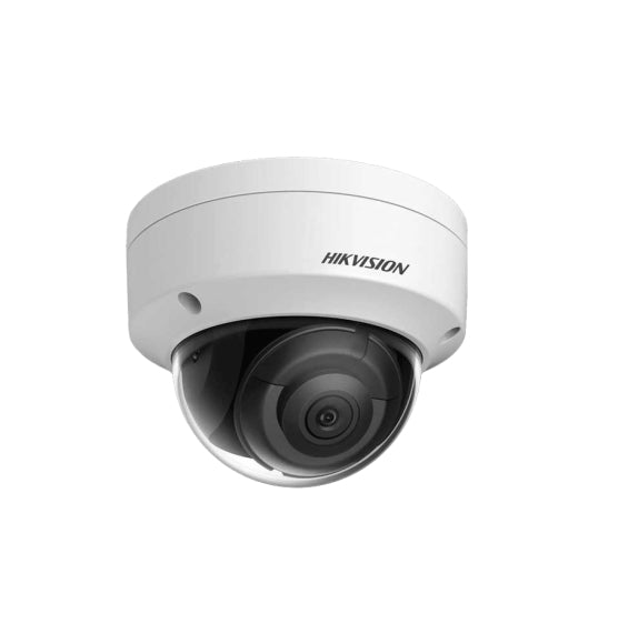 HikVision 2 MP фиксирана куполна мрежова камера, 4 мм, F1.6, IR до 40 м, H.265+, IP67, вандалоустойчива (IK10), аудио вход/изход, Micro SDXC слот до 256 GB, 12Vdc/PoE 6.5W