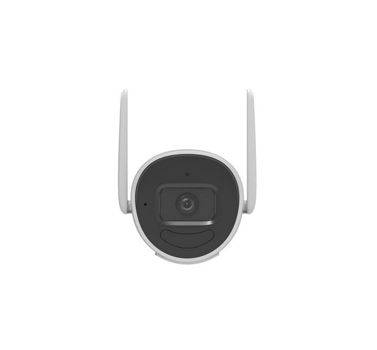 HikVision 4 MP външна аудио фиксирана мрежова камера, 4 мм, F1.6, IR до 30 м, H.265+, IP66, 80 dB WDR, 2 антени, вграден микрофон, вграден високоговорител, вграден слот за карта с памет (до 512 GB), 12Vdc/6W