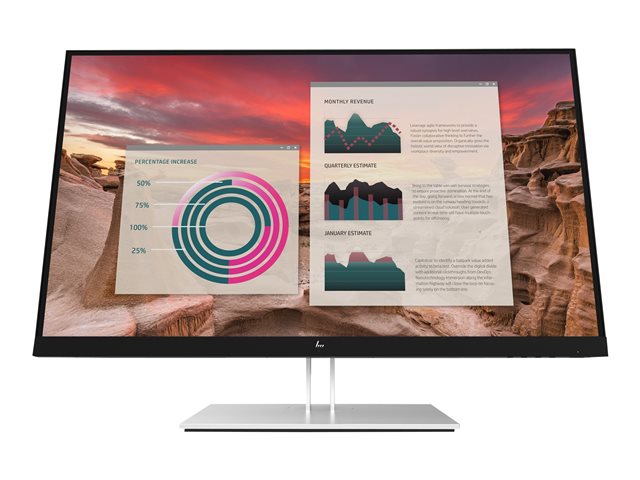 HP E27u G4 27-инчов QHD USB-C монитор IPS QHD 16:9 1000:1 250cd/m2 5ms HDMI DP USB-C USB хъб (ЕС)