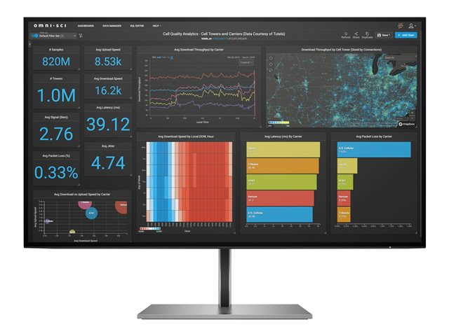 HP Z-Display Z27q G3 27 инча IPS QHD 2560x1440 16:9 1000:1 350cd/m2 5ms HDMI 2.0 DP 1.4 4xUSB-A 3.2
