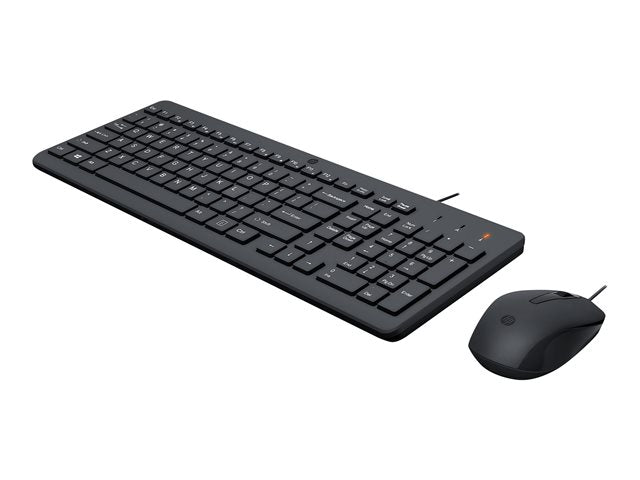 Кабелна мишка и клавиатура HP 100 (BG)