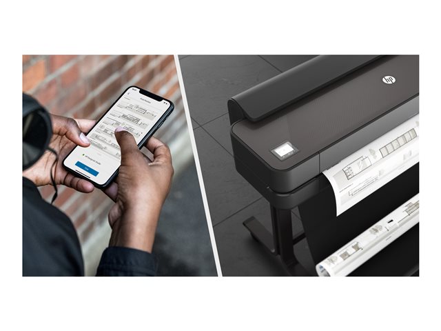HP DesignJet T650 36-инчов широкоформатен принтер цветен мастилено-струен A0 ANSI D Roll 91.4cmx45.7 m 2400x1200dpi 0.45 min/page USB LAN Wi-Fi