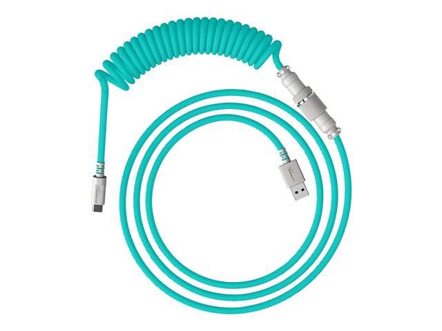 HP HyperX USB-C спирален кабел Light Green-White