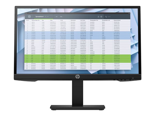 Монитор HP P22H G4 FHD с регулиране на височината 21,5 инча IPS с антирефлексно покритие Черен 16:9 1920x1080 60Hz 5ms 178/178 250 нита 1000:1 102 PPI