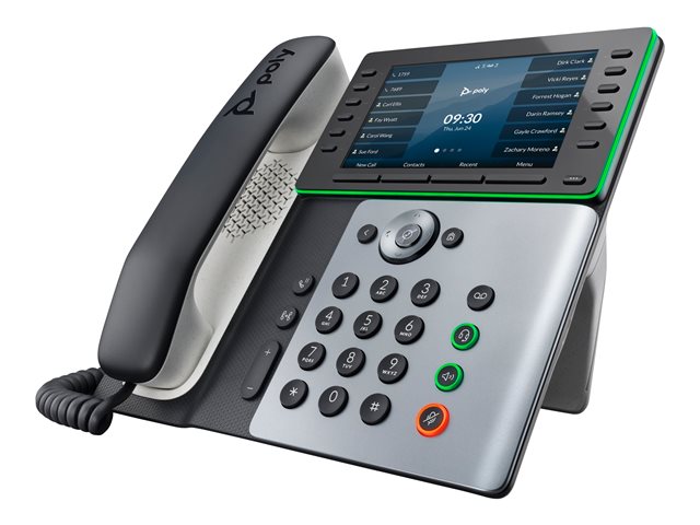 HP Poly Edge E500 IP телефон и PoE активиран
