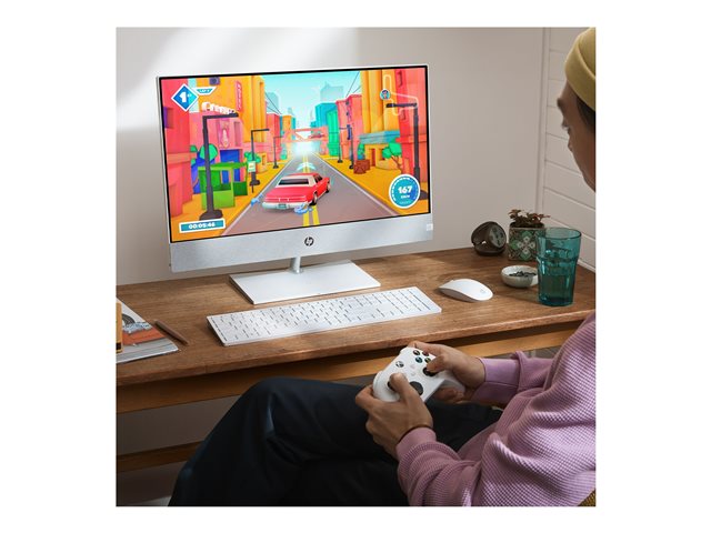 HP Pavilion All-In-One Intel Core i7-13700T 27inch FHD Glossy IPS Touch 16GB RAM 1TB SSD FREE DOS Snowflake White (BG)