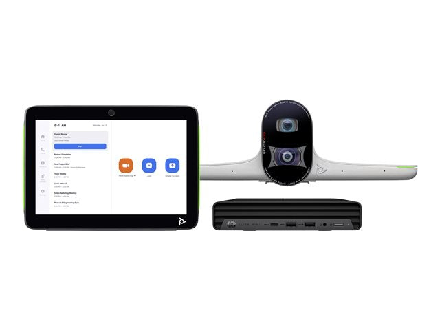 HP Poly Studio Large Room Bundle for Zoom Rooms Studio E70 Smart Camera and HP PC w/TC10 ABB