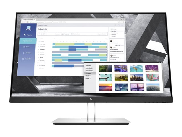 HP E27q G4 27 инча IPS QHD 2560x1440 16:9 Display Port HDMI VGA 5xUSB 3yr (EU)