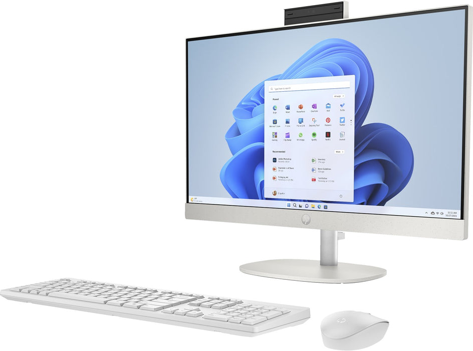 HP 24-cr0312nw AMD Ryzen™ 5 7520U 60,5 cm (23,8") 1920 x 1080 px All-in-One PC 16 GB LPDDR5-SDRAM 512 GB SSD Windows 11 Home Wi-Fi 6 (802.11ax) Бял