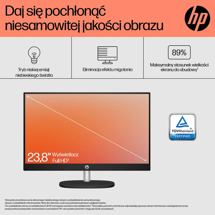HP 24-cr0312nw AMD Ryzen™ 5 7520U 60,5 cm (23,8") 1920 x 1080 px All-in-One PC 16 GB LPDDR5-SDRAM 512 GB SSD Windows 11 Home Wi-Fi 6 (802.11ax) Бял