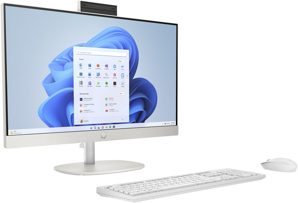 HP 24-cr0312nw AMD Ryzen™ 5 7520U 60,5 cm (23,8") 1920 x 1080 px All-in-One PC 16 GB LPDDR5-SDRAM 512 GB SSD Windows 11 Home Wi-Fi 6 (802.11ax) Бял