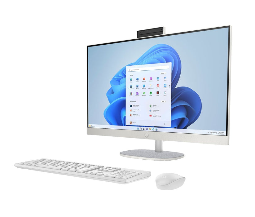 HP 27-cr0232nw AMD Ryzen™ 5 7520U 68,6 cm (27") 1920 x 1080 px All-in-One PC 16 GB LPDDR5-SDRAM 512 GB SSD Windows 11 Home Wi-Fi 6 (802.11ax) Бял