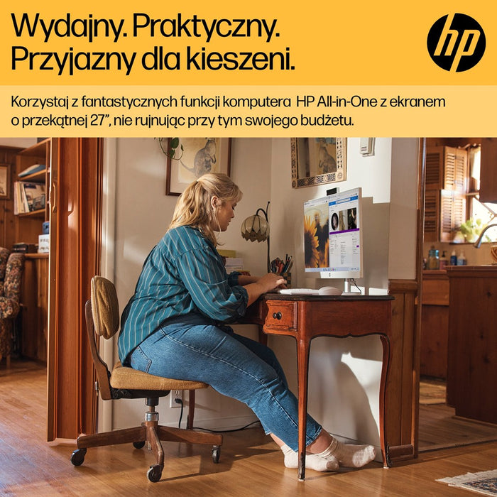 HP 27-cr0232nw AMD Ryzen™ 5 7520U 68,6 cm (27") 1920 x 1080 px All-in-One PC 16 GB LPDDR5-SDRAM 512 GB SSD Windows 11 Home Wi-Fi 6 (802.11ax) Бял
