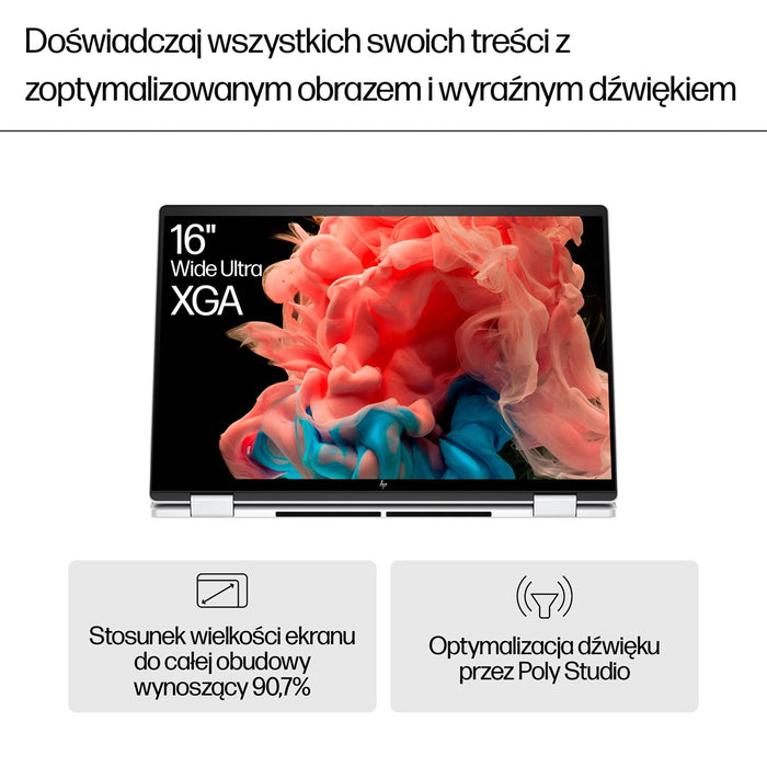HP ENVY x360 16-ac0013dx Intel Core Ultra 5 125U Hybrid (2-in-1) 40,6 cm (16") WUXGA сензорен екран 16 GB LPDDR5-SDRAM 512 GB SSD Wi-Fi 6E (802.11ax) Windows 11 Home AI PC Сребрист Нов преопакован/преопакован