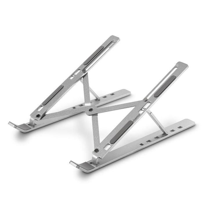 HAMA &quot;Aluminium&quot; стойка за лаптоп, сгъваема, накланяща се, до 39 см (15,4&quot;), сребриста