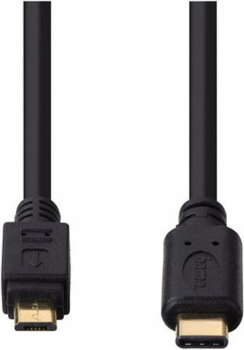 Кабел HAMA 135713 USB 2.0 Тип USB-C - micro USB 2.0 мъжко, 0.75 м