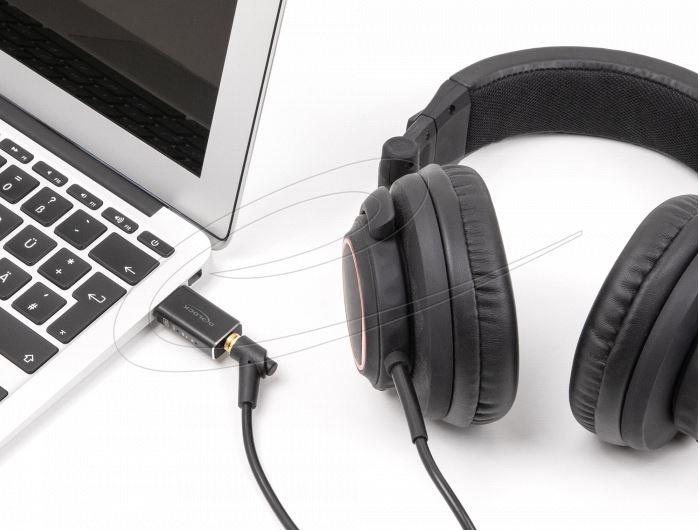 Delock Аудио конвертор, от дигитален към аналогов сигнал, USB Gaming, 24 Bit / 96 kHz