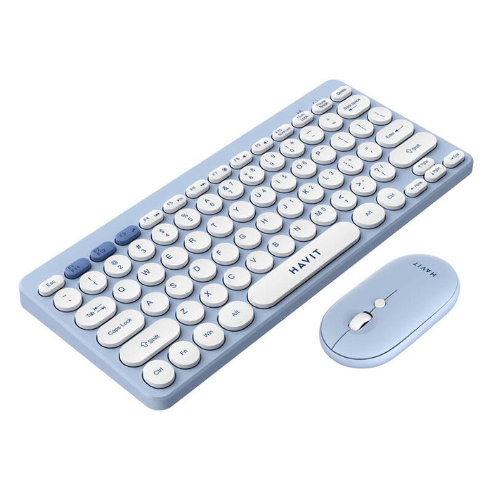 Havit KB279GCM безжичен комплект за игри 2 в 1 клавиатура + мишка (син) (QWERTY)