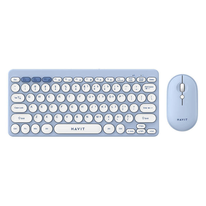 Havit KB279GCM безжичен комплект за игри 2 в 1 клавиатура + мишка (син) (QWERTY)