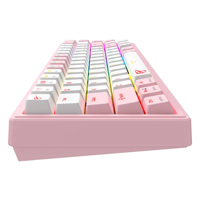 Havit KB874L RGB (розово и бяло) механична клавиатура за игри (QWERTY)