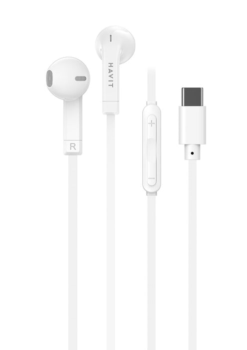 Слушалки с микрофон Havit E336C Бял