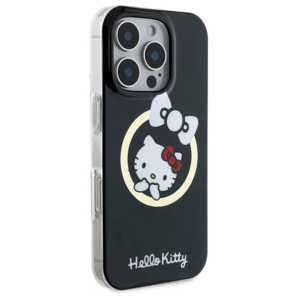 Калъф Hello Kitty IML Fun Bow Magsafe за iPhone 16 Pro - черен