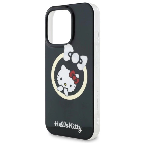 Калъф Hello Kitty IML Fun Bow Magsafe за iPhone 16 Pro - черен