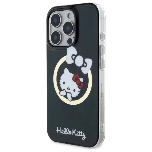 Калъф Hello Kitty IML Fun Bow Magsafe за iPhone 16 Pro - черен